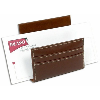 Rustic Brown Leather Letter Holder