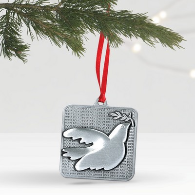 1.75" x 1.75" Stock Dove Ornament