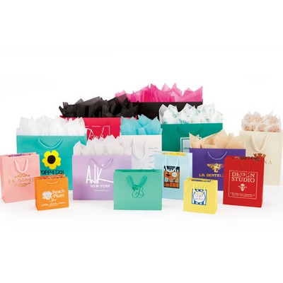 Matte European Shopping Bags W/ Rope Handles (10"x4"x8")