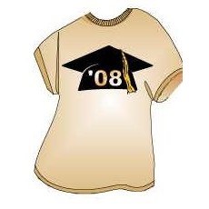 Graduation Cap T-Shirt Lapel Pin