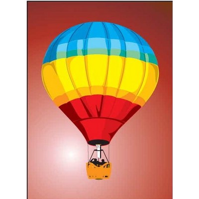 Hot Air Balloon Rectangle Metal Photo Magnet (2"x3")