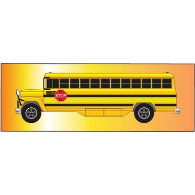 School Bus Panel Van Panoramic Metal Photo Magnet