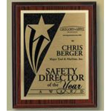 Cherry Finish Plaque w/Plate (10 1/2"x13")