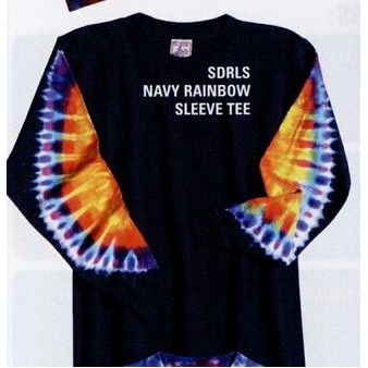 Sundog Gildan® Navy Blue Rainbow Tie Dyed Long Sleeve T-Shirt