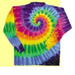 Sundog Rainbow Swirl Tie Dye Long Sleeve T-Shirt