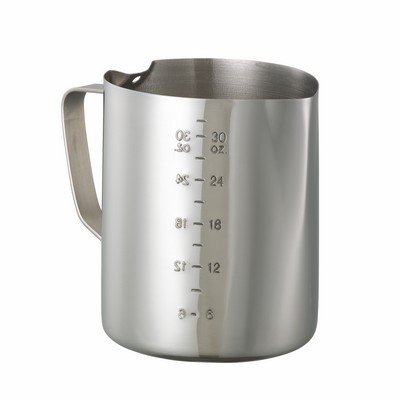 Brushed Stainless Steel Frothing Pitcher (0.95 Liter)