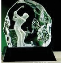 5.5" Junior Golfer Glacier Sports Award w/Marble Base