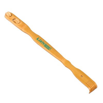 Wood Back Scratcher w/2 Massaging Rollers