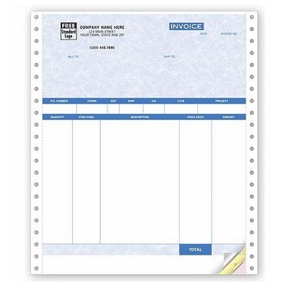 Parchment Product Invoice (3 Part)