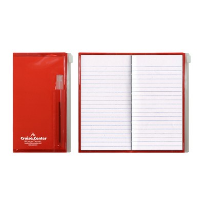 Tally Book Zip Back Planner w/ Clear Pen and Zip-Lock Pocket - Translucent Cover