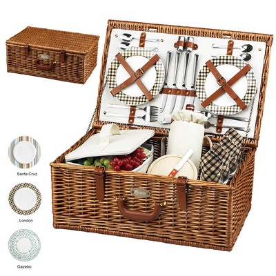 English Style Picnic Basket Set for 4