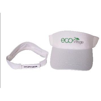 White Summer Visor w/ Wide Crown