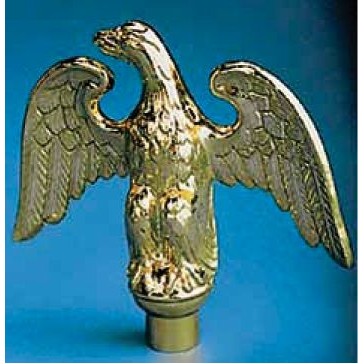 Gold Styrene Perched Eagle Pole Ornament (8 1/4"x7")