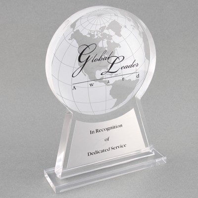 Acrylic Globe Award 1 (7"x 9-1/2"x 2")