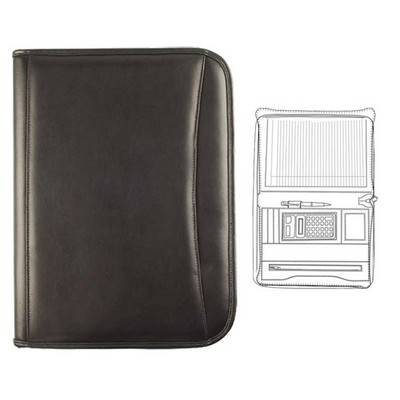 Zippered Padfolio w/Open Side Pocket (9½"x13"x½")