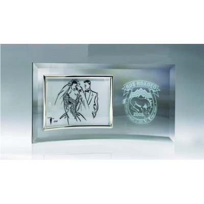 Curved Glass Frame Plaque (6"x11")