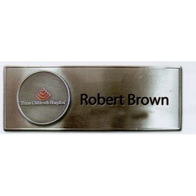 Metal Name Badge 1 1/4"x3"