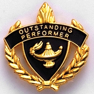 1" Enameled Outstanding Performer Scholastic Award Pin