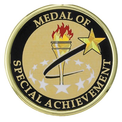 2" Medal of Special Achievement Mylar Medallion Insert Disc