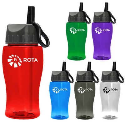 18 Oz. Poly-Pure Junior Sports Bottle w/Flip Straw Lid