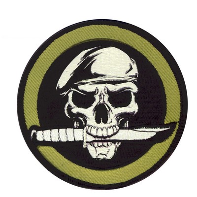 Military Skull W/Knife Morale Patch