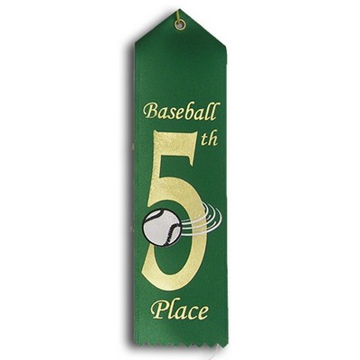 Stock Baseball Event Ribbon - 5th Place