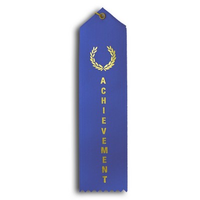 Standard Stock Ribbon w/ Card & String (2"x8") - Achievement