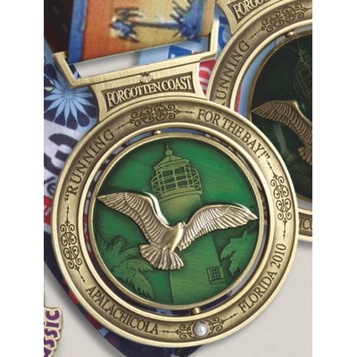 3.5" Die Cast Medal w/Color