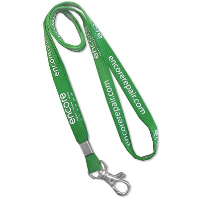 1/2" Wide Knitted Polyester Lanyard w/Screen Printed