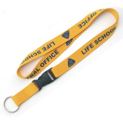 Custom 3/4" Polyester Lanyards w/ Detachable Buckle Release