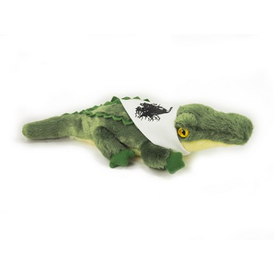 8" Swampy Alligator Stuffed Animal w/Bandana & One Color Imprint