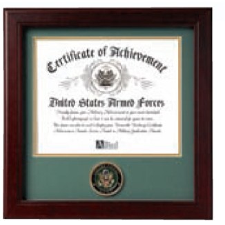 Go Army Certificate of Achievement Picture Frame (12"x12")