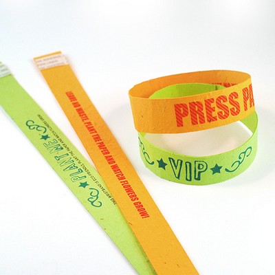 2-Sided Long Seed Paper Wristband