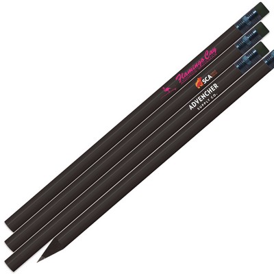 Matte Black Painted Pencils with Black Wood