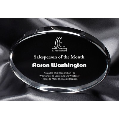 Black Acrylic Oval Award