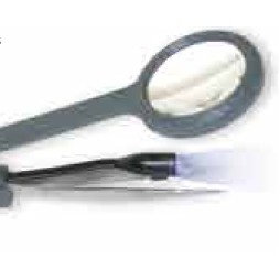 Lighted MagniGrip 4x Magnifier w/ Tweezers