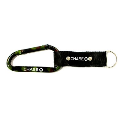 8 Cm Carabiner with Strap and Metal Plate