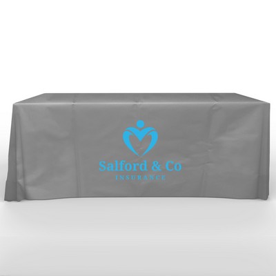 Recyclable, Non Woven 8' Flat, 3 Sided Screen Print Table Cover- Colors