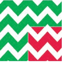 Reversible Christmas Chevron Gift Wrap (833'x30" or 36")