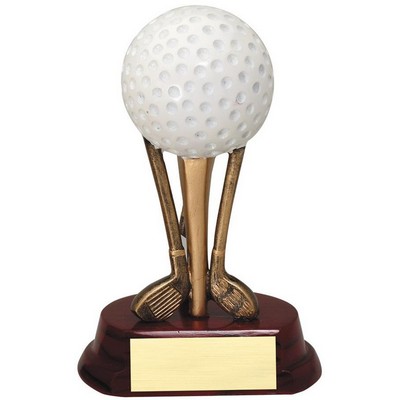 Golf Ball on Clubs - 5"