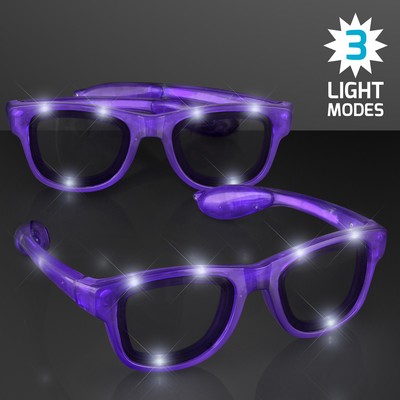 Purple Shades LED Party Sunglasses - BLANK