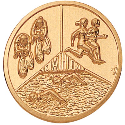 Triathlon Sports & Game Stamped Medal Inserts