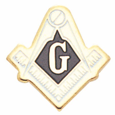 9/16" Masonic Enameled Lapel Pin