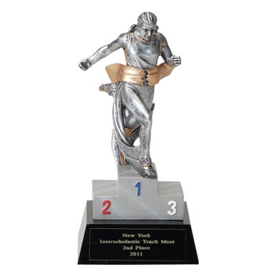 7" Track Trophy w/Female Runner