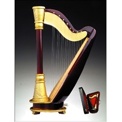 Harp Miniature with Stand & Case 8"H