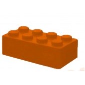 Orange Building Block Stress Reliever