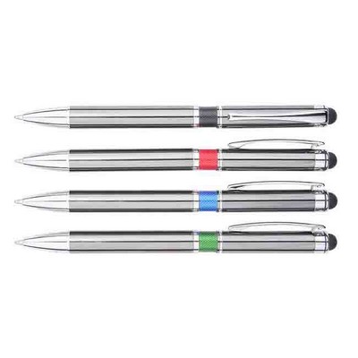 Aluminum Ballpoint Pen With Stylus