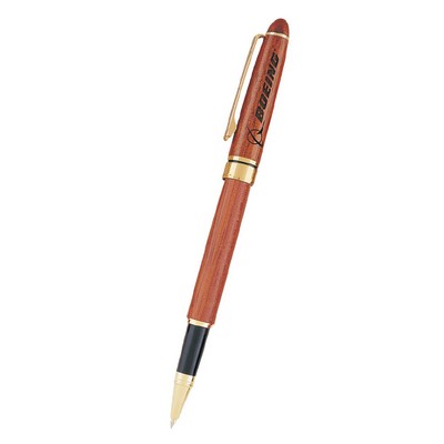 Rosewood Cap-Off Roller Ball Pen