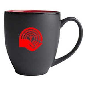 16 Oz. Hilo Bistro Mug (Matte Black/Red)