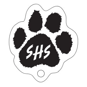 Paw Print Mini Key Tag (1 7/8"x 2 1/8")